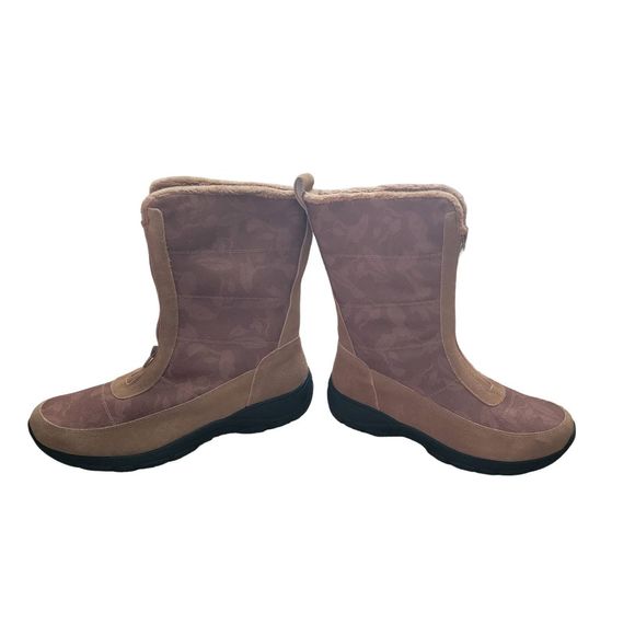 Land's End All Weather Boots Women's 10 Caramel Zip Front Insulated & Cozy NWT - Picture 6 of 9